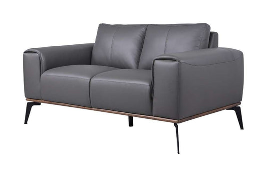 Porter Designs -  Pietro Top Grain Leather Loveseat, Gray - 02-204C-02-2110 veiw 1