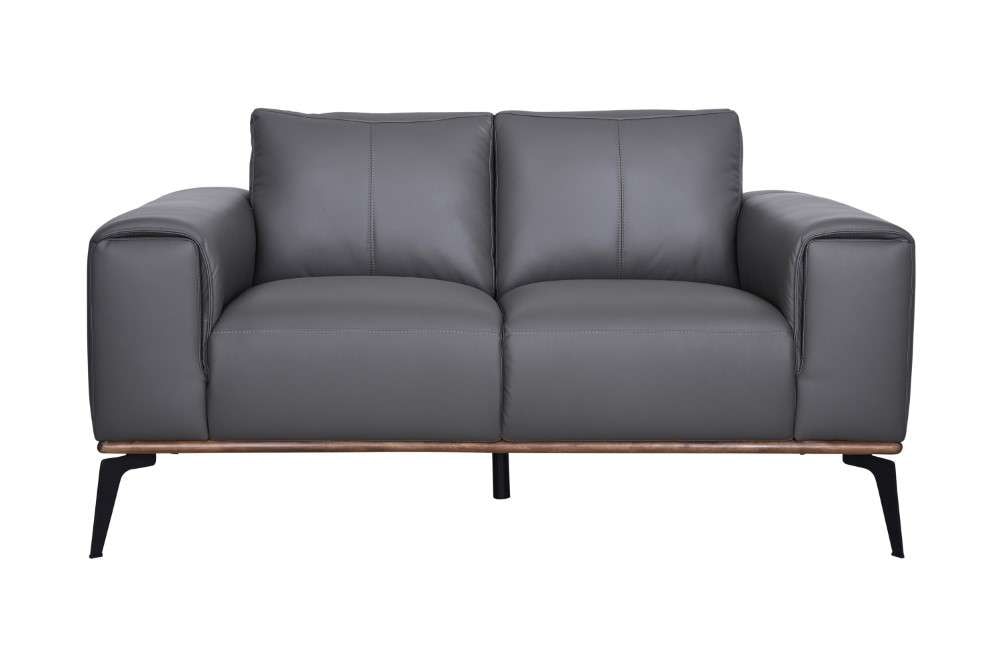 Porter Designs -  Pietro Top Grain Leather Loveseat, Gray - 02-204C-02-2110 veiw 3