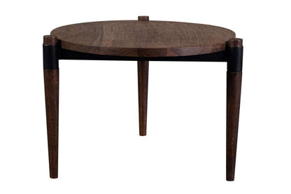 Porter Designs -  Santiago Contemporary Solid Acacia Wood End Table, Brown - 05-108-08-7888 veiw 2
