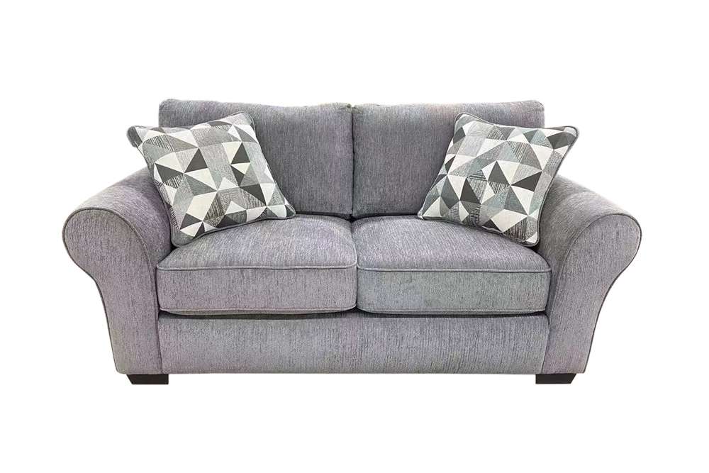 Porter Designs - Savannah Soft Chenille Reversible Fabric Loveseat, Gray - 01-207-02-1731 veiw 2