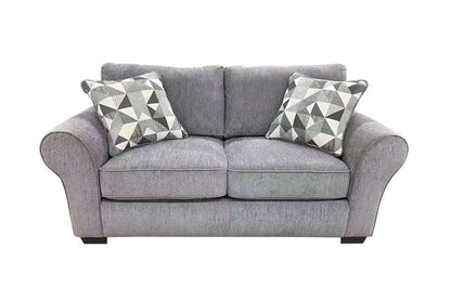 Porter Designs - Savannah Soft Chenille Reversible Fabric Loveseat, Gray - 01-207-02-1731 veiw 2