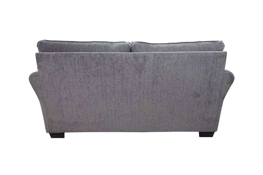 Porter Designs - Savannah Soft Chenille Reversible Fabric Loveseat, Gray - 01-207-02-1731 veiw 3