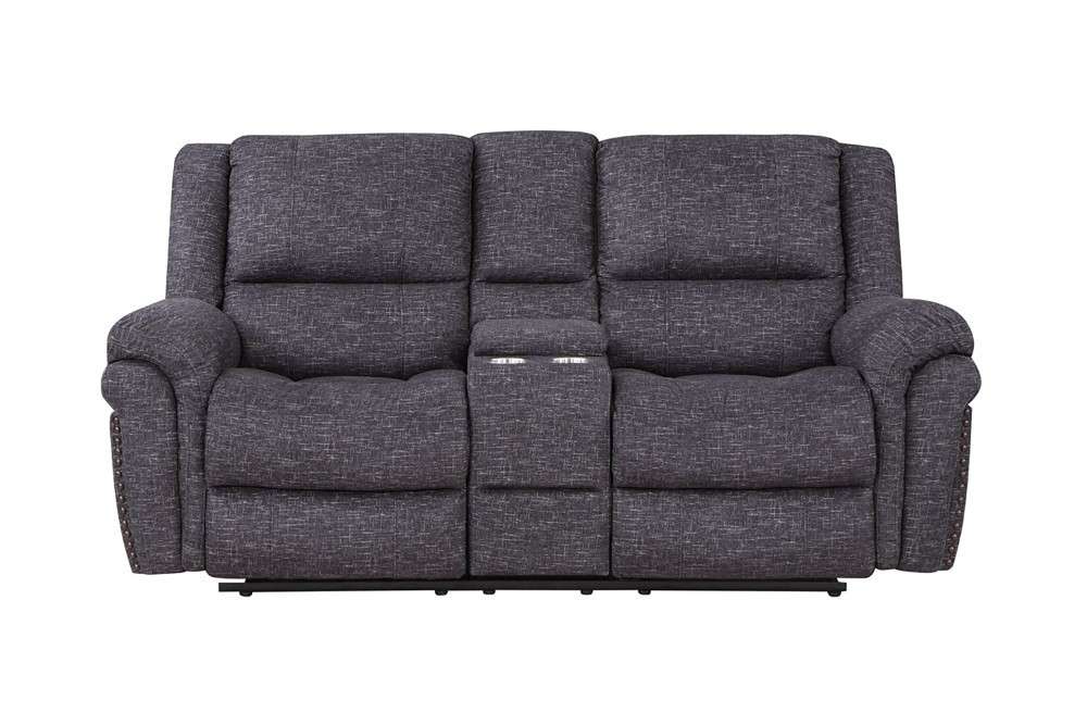 Porter Designs -  Socorro Reclining Console Loveseat, Gray - 03-201-02-7626 veiw 1