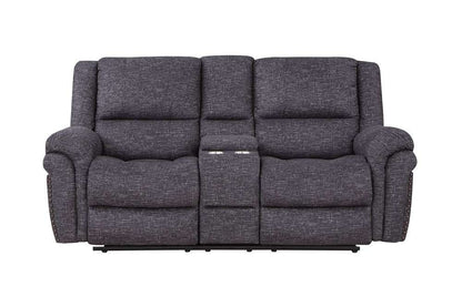 Porter Designs -  Socorro Reclining Console Loveseat, Gray - 03-201-02-7626 veiw 1