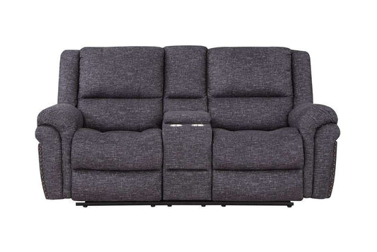 Porter Designs -  Socorro Reclining Console Loveseat, Gray - 03-201-02-7626 veiw 1