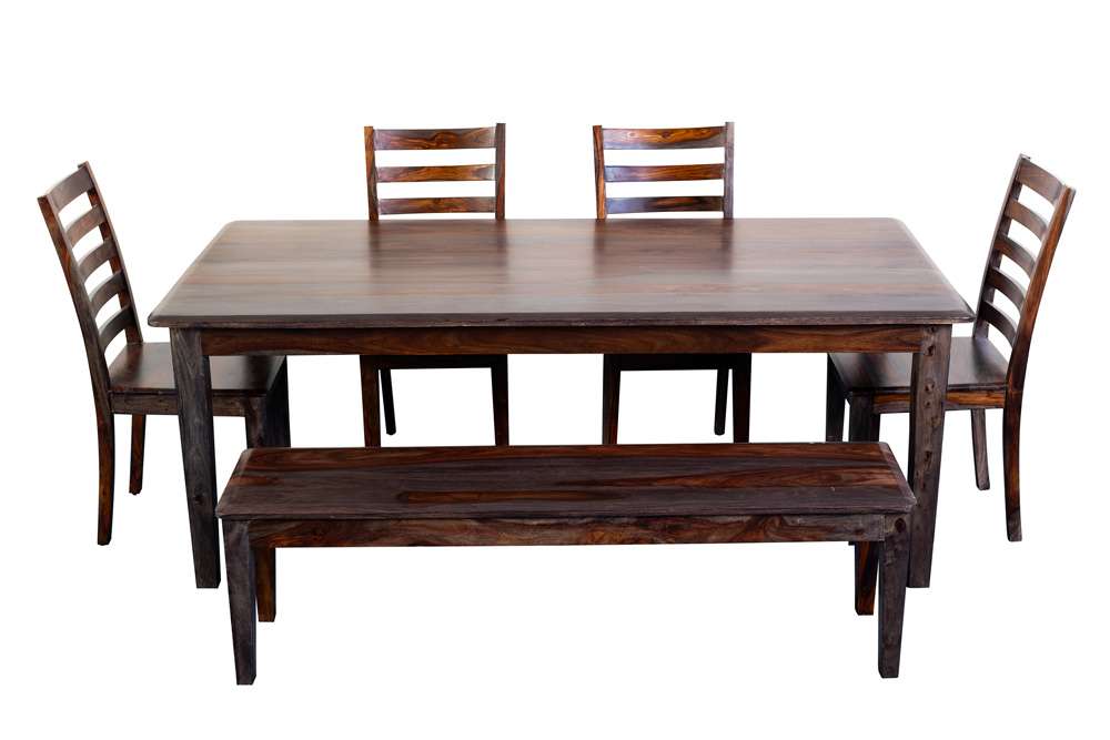 Porter Designs - Sonora Solid Sheesham Wood Dining Table, Gray - 07-116-01-801M veiw 6