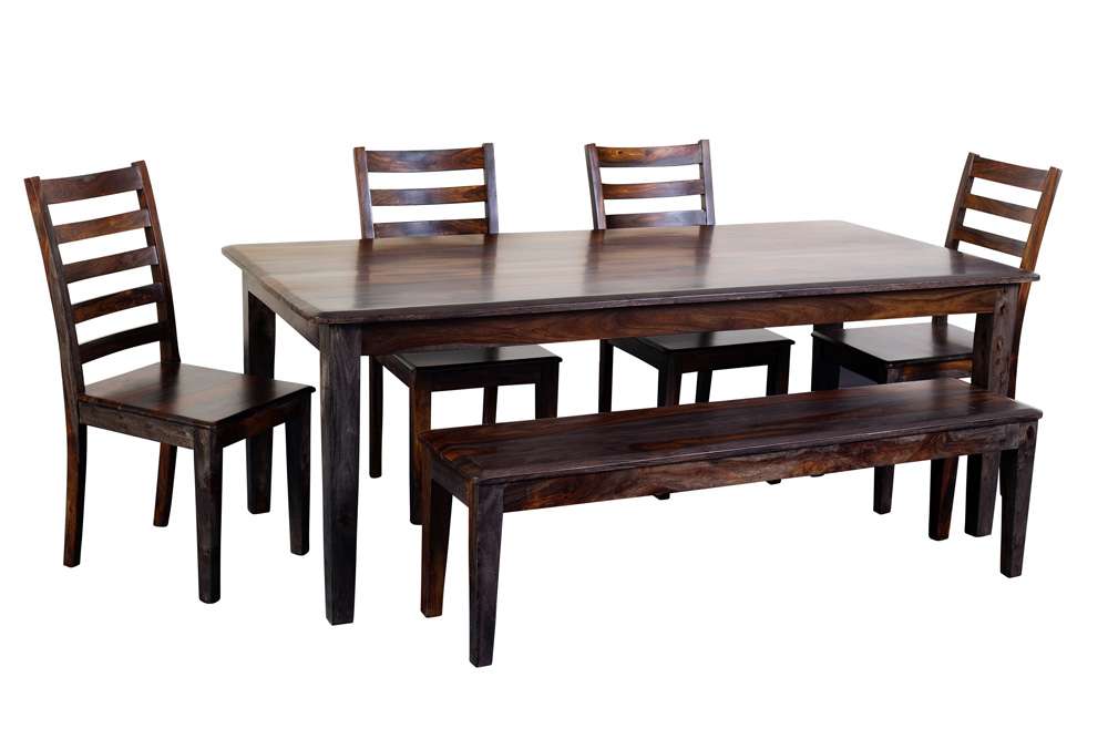 Porter Designs - Sonora Solid Sheesham Wood Dining Table, Gray - 07-116-01-801M veiw 7