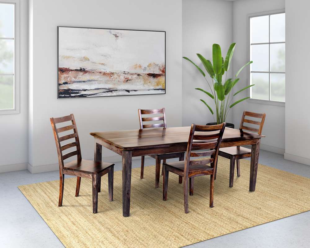Porter Designs - Sonora Solid Sheesham Wood Dining Table, Gray - 07-116-01-801M veiw 8