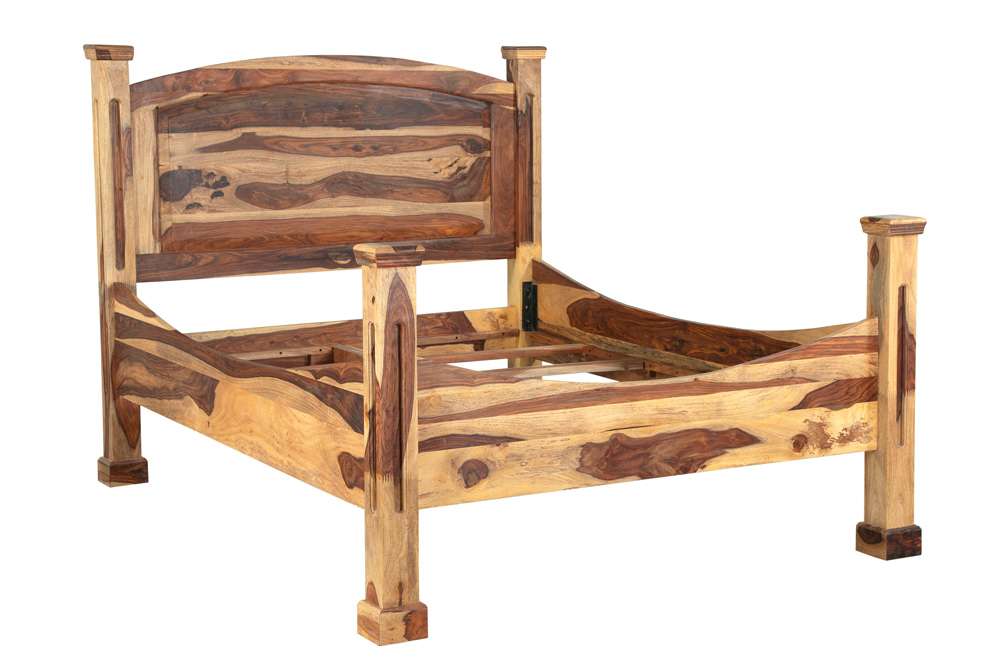 Porter Designs - Taos Solid Sheesham Wood Queen Bed, Natural - 04-196-14-9047N-KIT veiw 1