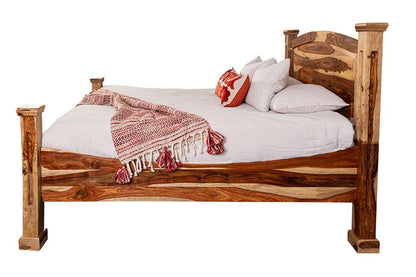 Porter Designs - Taos Solid Sheesham Wood Queen Bed, Natural - 04-196-14-9047N-KIT veiw 4
