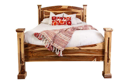 Porter Designs - Taos Solid Sheesham Wood Queen Bed, Natural - 04-196-14-9047N-KIT veiw 6