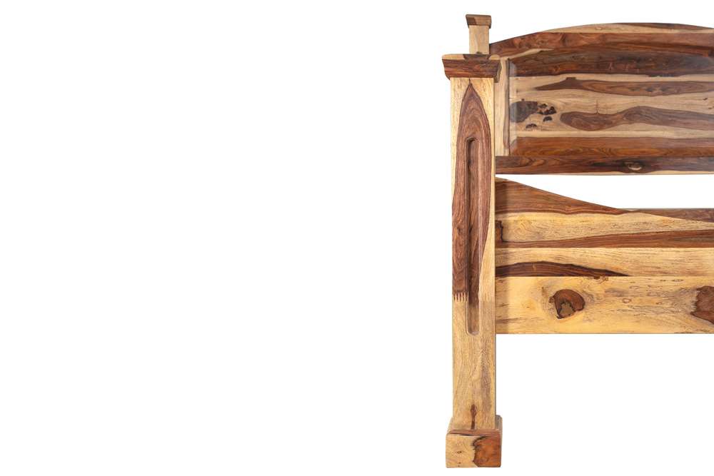 Porter Designs - Taos Solid Sheesham Wood Queen Bed, Natural - 04-196-14-9047N-KIT veiw 12