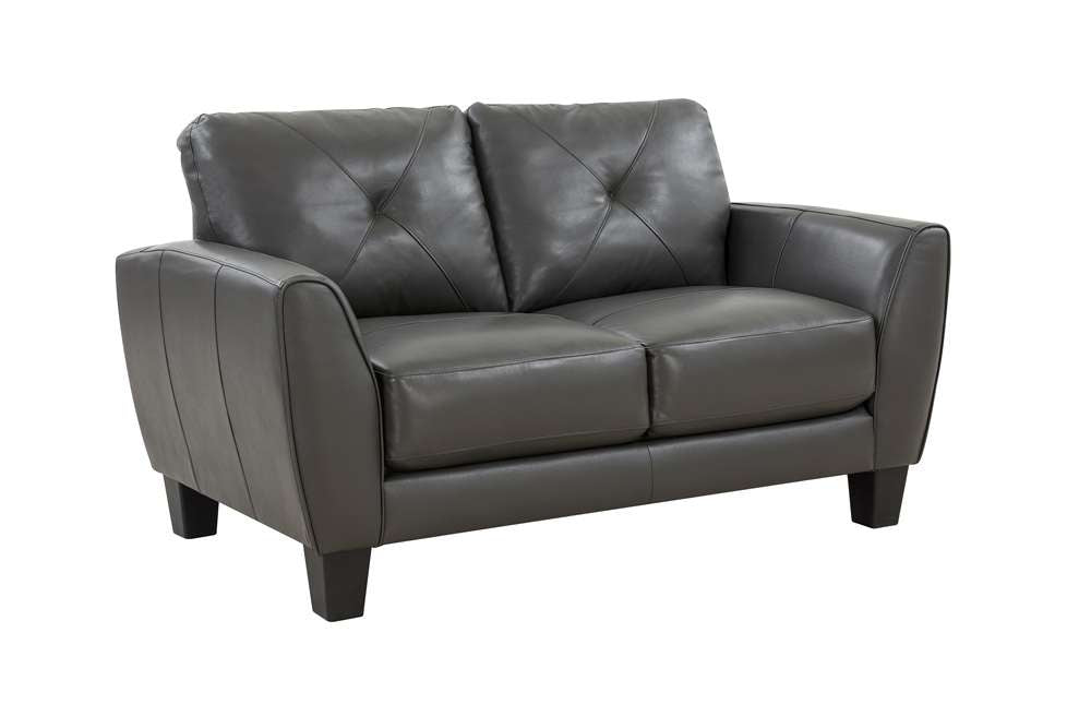 Porter Designs - Trento Top Grain Leather Loveseat, Gray - 02-189-02-4098 veiw 1