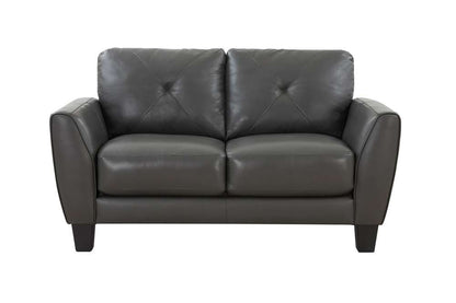 Porter Designs - Trento Top Grain Leather Loveseat, Gray - 02-189-02-4098 veiw 2