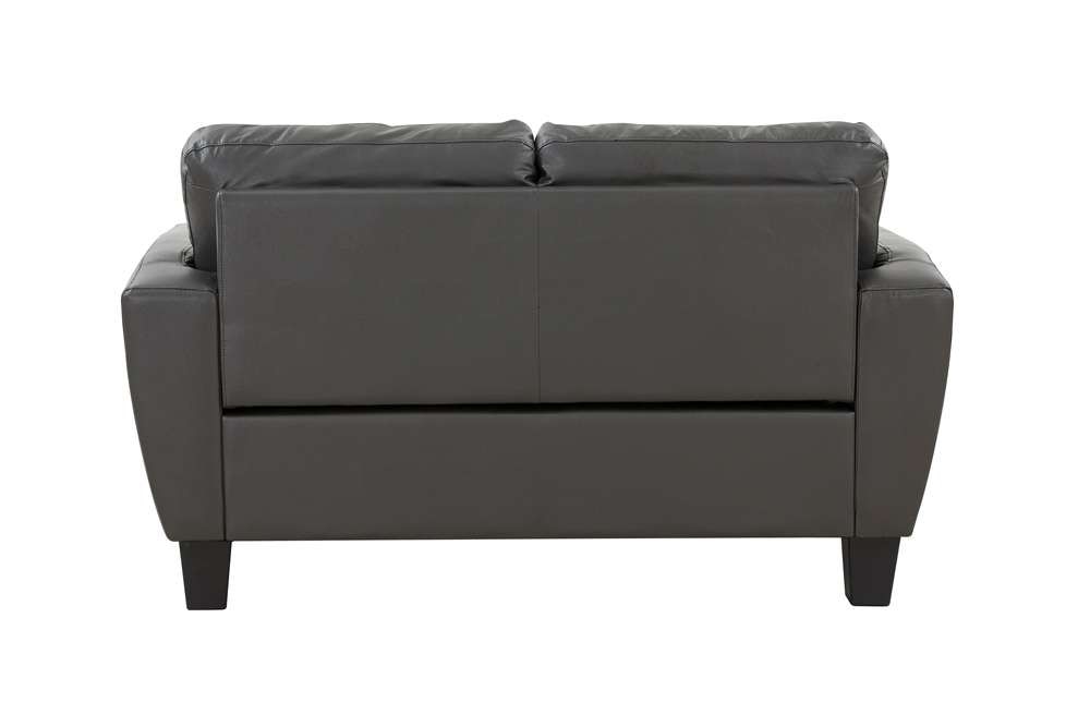 Porter Designs - Trento Top Grain Leather Loveseat, Gray - 02-189-02-4098 veiw 3