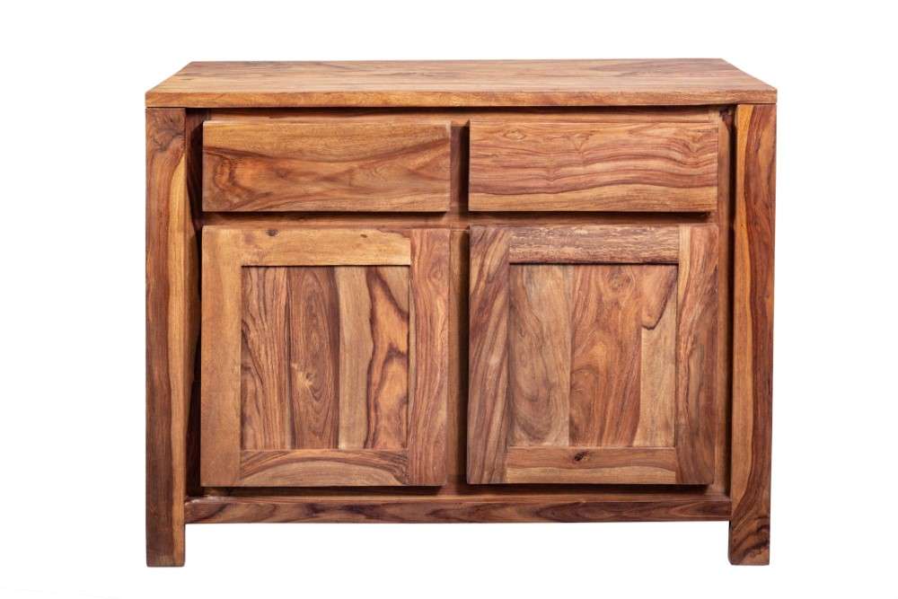 Porter Designs -  Urban Solid Sheesham Wood 2 Drawer Sideboard, Natural - 07-117-20-1422 veiw 2