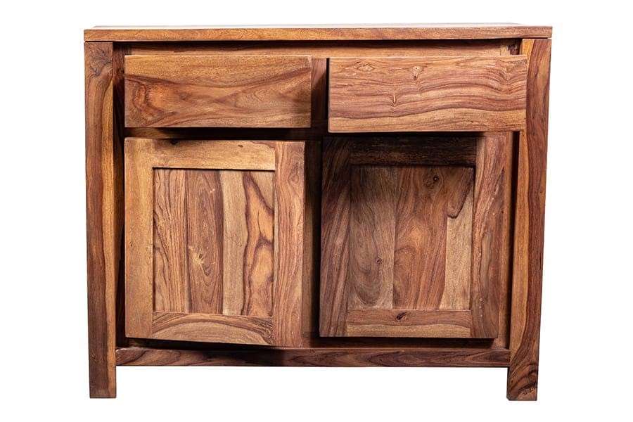Porter Designs -  Urban Solid Sheesham Wood 2 Drawer Sideboard, Natural - 07-117-20-1422 veiw 4