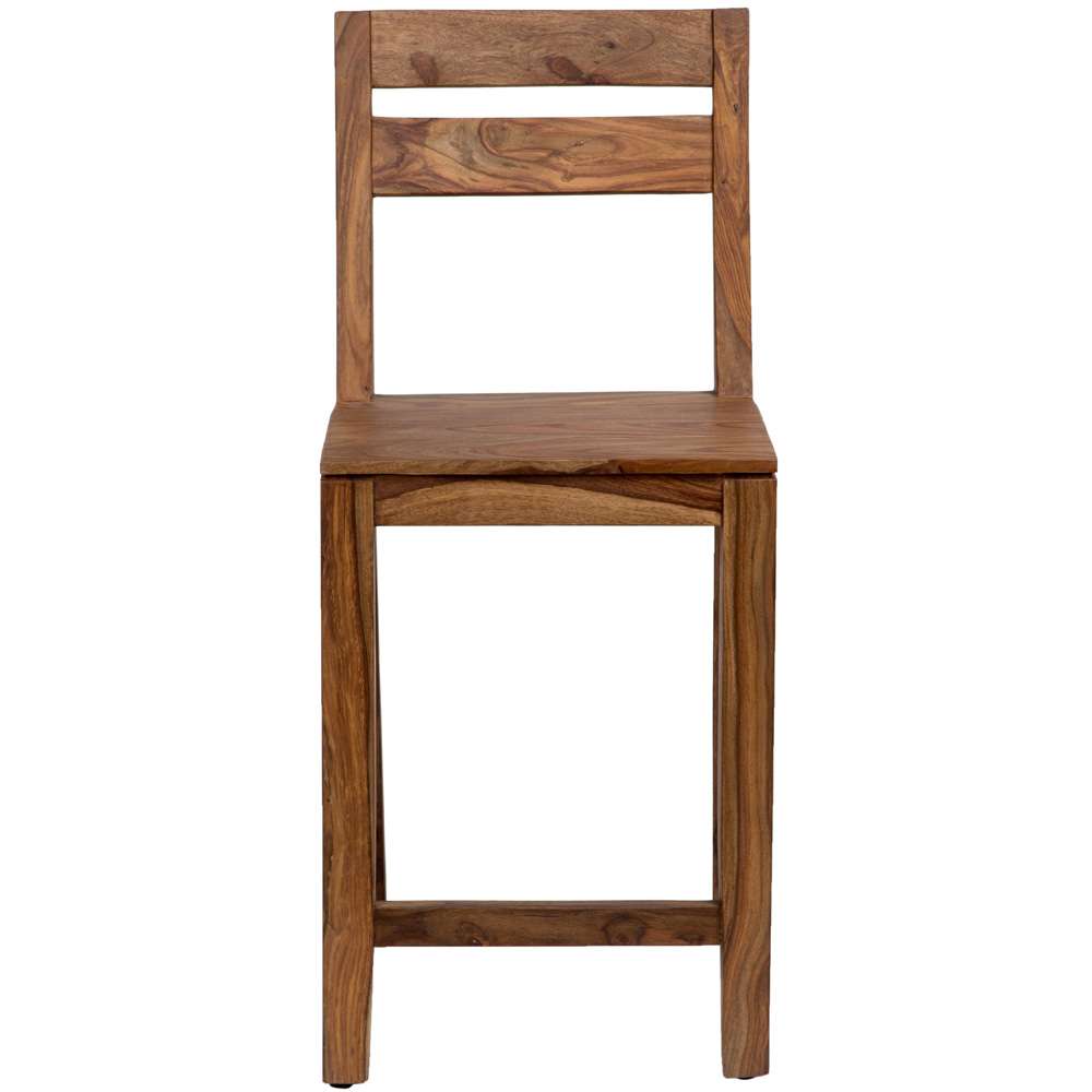 Porter Designs - Urban Solid Sheesham Wood 24in Counter Height Dining Chair, Natural - 07-117-11-1404 veiw 2