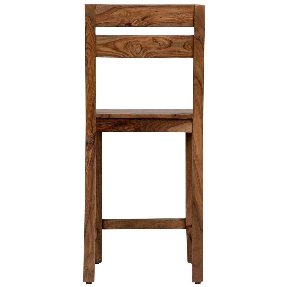 Porter Designs - Urban Solid Sheesham Wood 24in Counter Height Dining Chair, Natural - 07-117-11-1404 veiw 4
