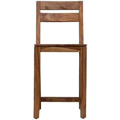 Porter Designs - Urban Solid Sheesham Wood 24in Counter Height Dining Chair, Natural - 07-117-11-1404 veiw 6