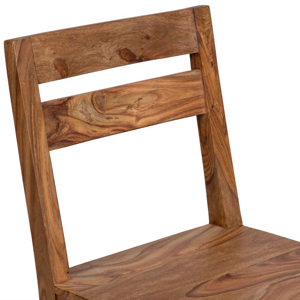 Porter Designs - Urban Solid Sheesham Wood 24in Counter Height Dining Chair, Natural - 07-117-11-1404 veiw 8