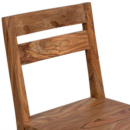 Porter Designs - Urban Solid Sheesham Wood 24in Counter Height Dining Chair, Natural - 07-117-11-1404 veiw 8