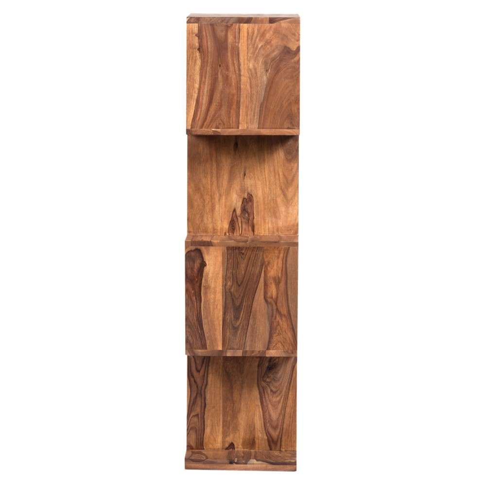 Porter Designs -  Urban Solid Sheesham Wood 4 Shelf Bookcase, Natural - 10-117-01-8056 veiw 3