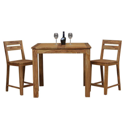 Porter Designs - Urban Solid Sheesham Wood 42in - 60in Butterfly Extension Counter Table, Natural - 07-117-08-1424 veiw 2