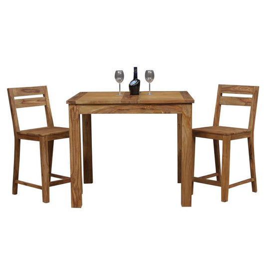 Porter Designs - Urban Solid Sheesham Wood 42in - 60in Butterfly Extension Counter Table, Natural - 07-117-08-1424 veiw 2