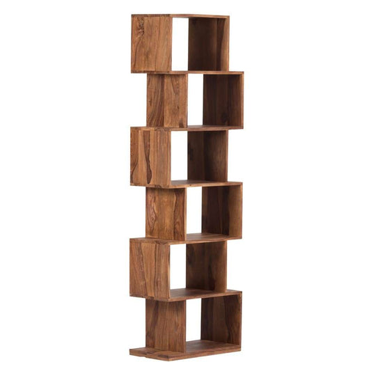 Porter Designs -  Urban Solid Sheesham Wood 6 Shelf Bookcase, Natural - 10-117-01-8043 veiw 1