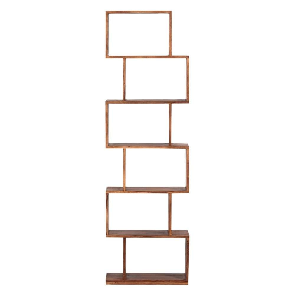 Porter Designs -  Urban Solid Sheesham Wood 6 Shelf Bookcase, Natural - 10-117-01-8043 veiw 2