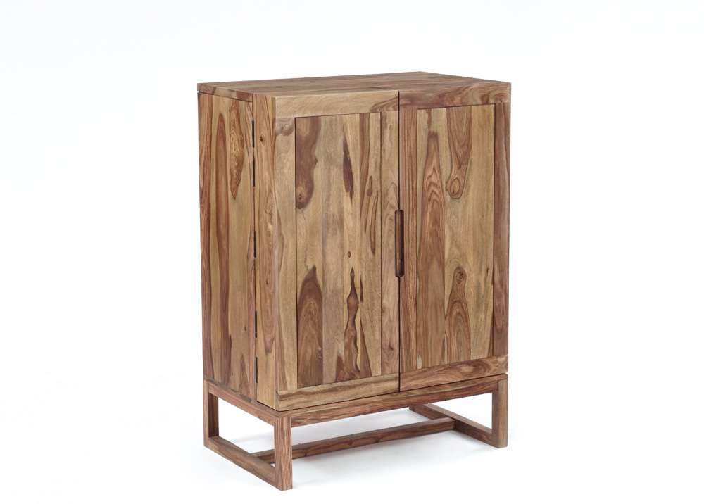 Porter Designs - Urban Solid Sheesham Wood Bar Cabinet, Natural - 07-117-30-1126 veiw 1
