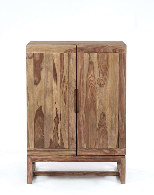 Porter Designs - Urban Solid Sheesham Wood Bar Cabinet, Natural - 07-117-30-1126 veiw 2