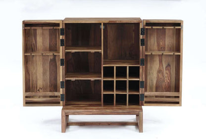 Porter Designs - Urban Solid Sheesham Wood Bar Cabinet, Natural - 07-117-30-1126 veiw 5