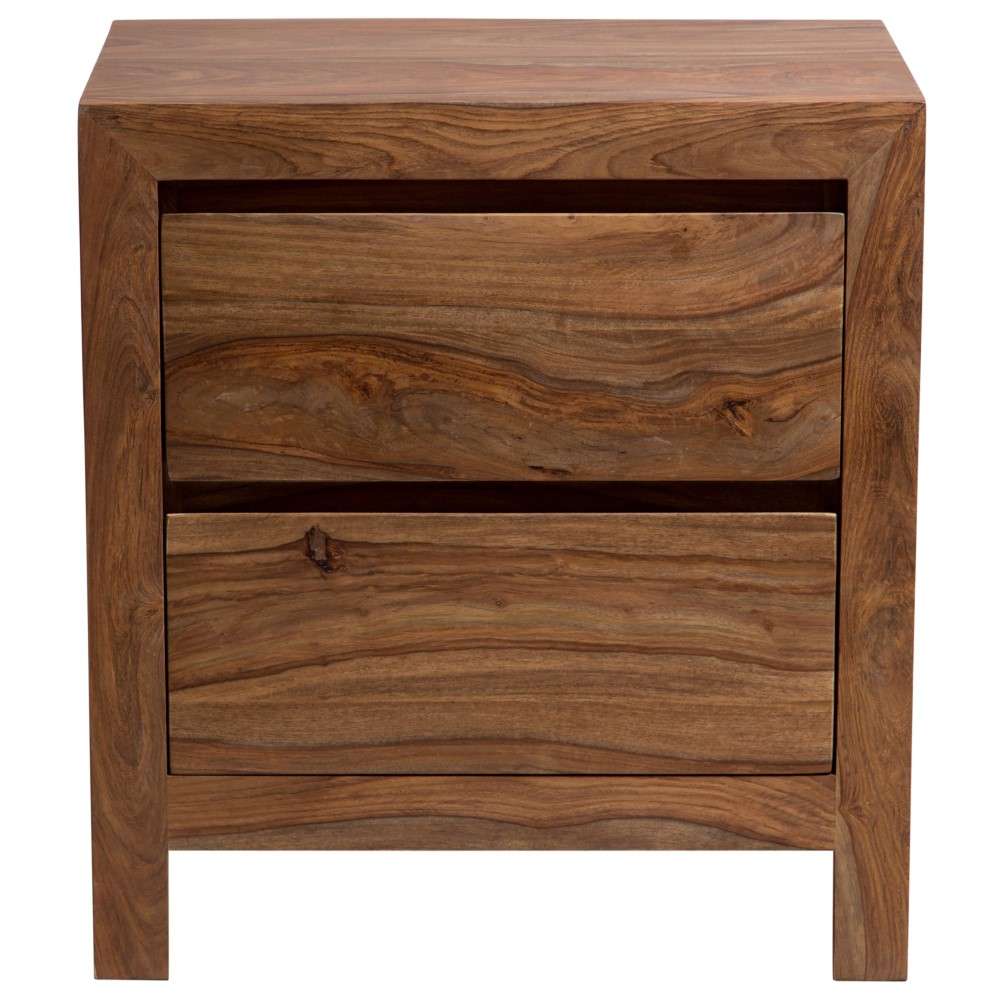 Porter Designs -  Urban Solid Sheesham Wood Nightstand, Brown - 04-117-04-1426 veiw 3