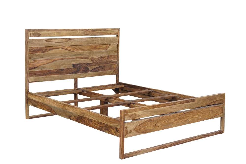 Porter Designs -  Urban Solid Sheesham Wood Queen Bed, Natural - 04-117-14-1425-KIT veiw 4