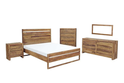 Porter Designs -  Urban Solid Sheesham Wood Queen Bed, Natural - 04-117-14-1425-KIT veiw 6