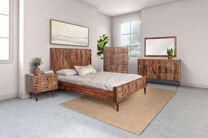 Porter Designs - Waves Solid Sheesham Wood Chest, Brown - 04-196-05-W005 veiw 2