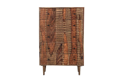 Porter Designs - Waves Solid Sheesham Wood Chest, Brown - 04-196-05-W005 veiw 3