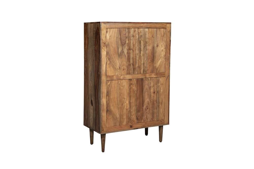 Porter Designs - Waves Solid Sheesham Wood Chest, Brown - 04-196-05-W005 veiw 4