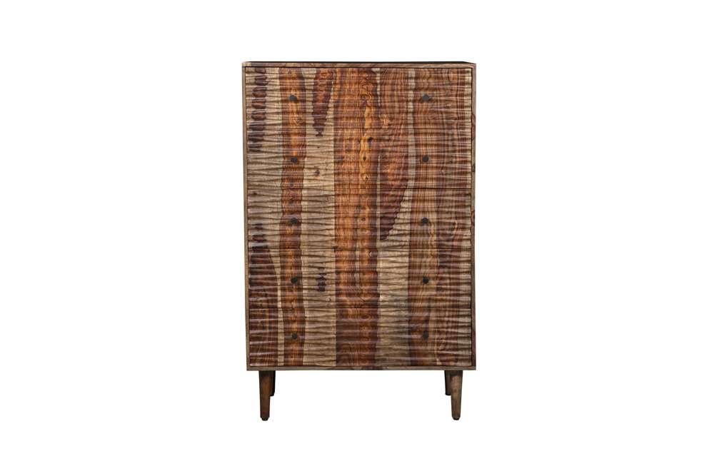 Porter Designs - Waves Solid Sheesham Wood Chest, Brown - 04-196-05-W005 veiw 8