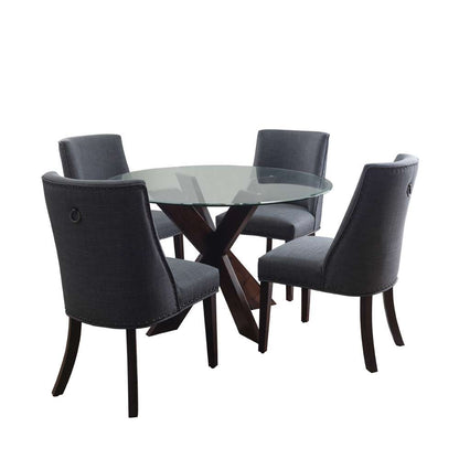 Powell Company - Adler 5Pc Dining Set Espresso Gray - D1492ESPGRY5 veiw 1