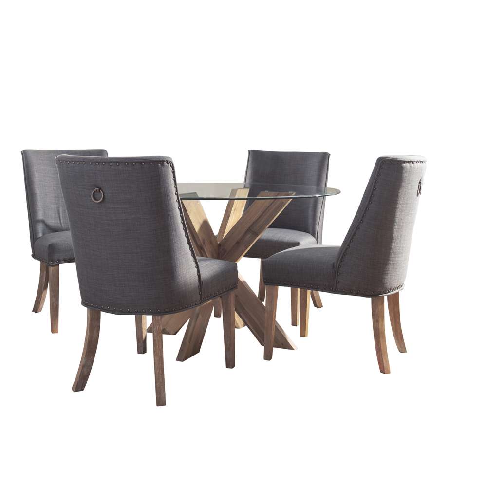 Powell Company - Adler 5Pc Dining Set Natural Gray - D1492NATGRY5 veiw 1