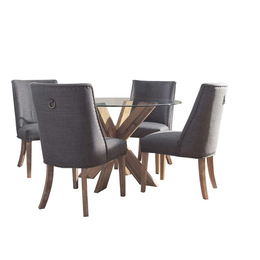 Powell Company - Adler 5Pc Dining Set Natural Gray - D1492NATGRY5 veiw 1