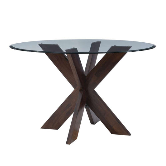Powell Company - Adler X Base Dining Table With Glass Espresso - D1346D20DTE veiw 1