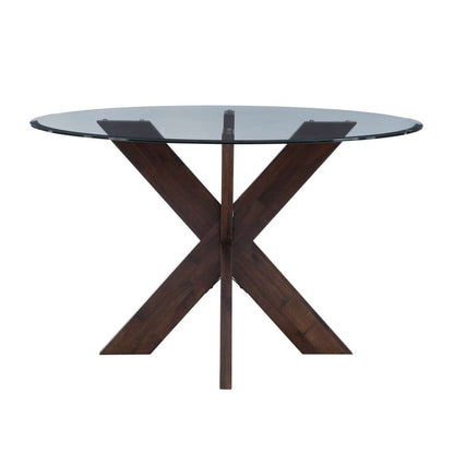 Powell Company - Adler X Base Dining Table With Glass Espresso - D1346D20DTE veiw 3