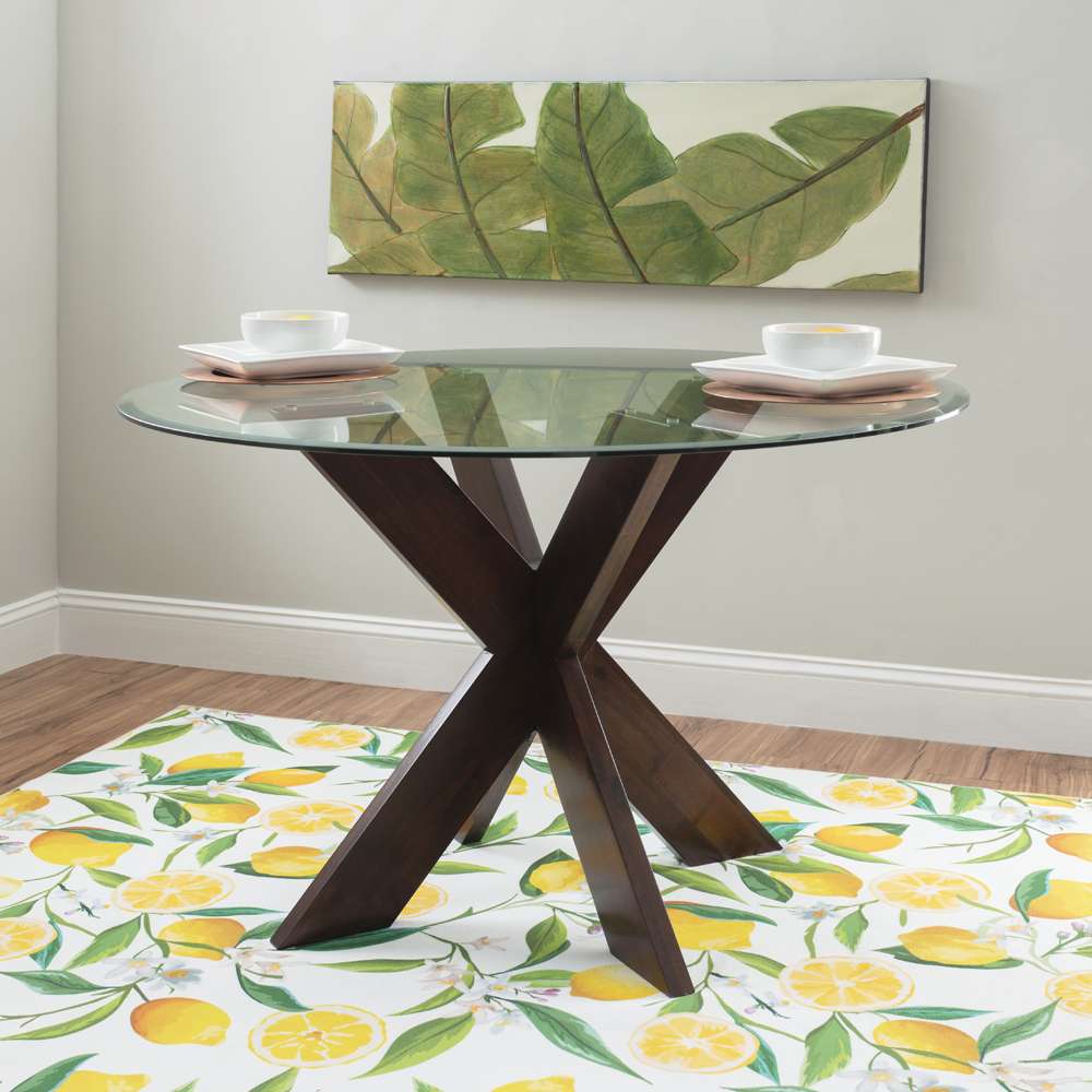 Powell Company - Adler X Base Dining Table With Glass Espresso - D1346D20DTE veiw 5