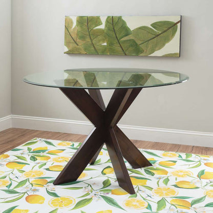 Powell Company - Adler X Base Dining Table With Glass Espresso - D1346D20DTE veiw 6