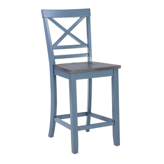 Powell Company - Aliza Counter Stools, Blue (Set of 2) - D1519LD23BLUCS veiw 1