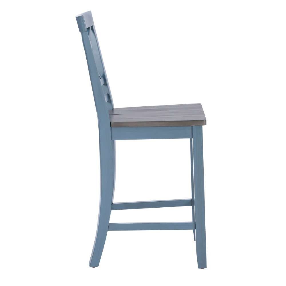 Powell Company - Aliza Counter Stools, Blue (Set of 2) - D1519LD23BLUCS veiw 3